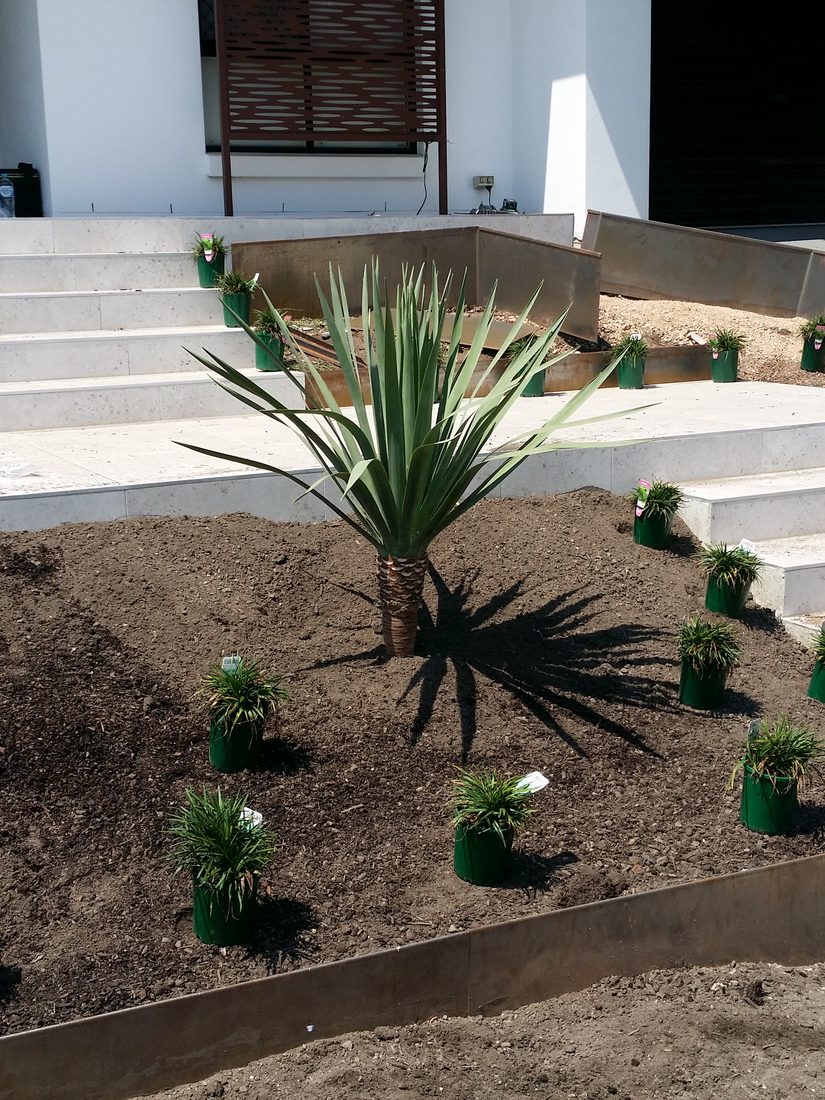 Paving, retaining walls and footpath hardscaping installed by Grolife Landscape Constructions