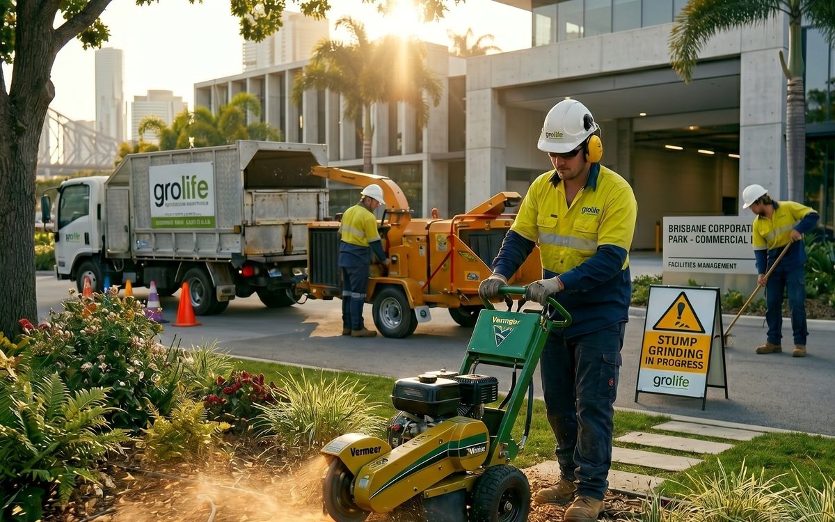 Stump grinding work